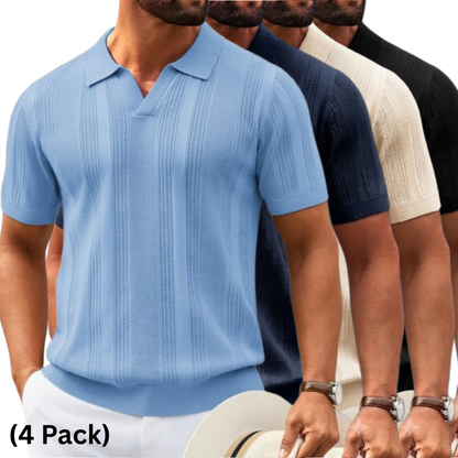 Amalfi Textured Knit Polo (4 Pack)